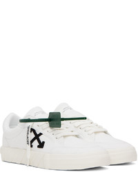 Sneakers basse di tela bianche e nere di Off-White