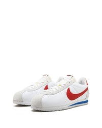 Sneakers basse di tela bianche e rosse di Nike
