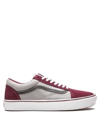 Sneakers basse di tela bianche e rosse di Vans