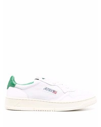 Sneakers basse di tela bianche e verdi di AUTRY