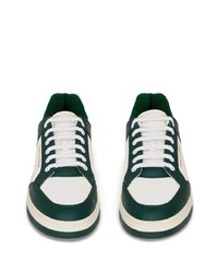 Sneakers basse di tela bianche e verdi di Saint Laurent