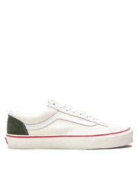 Sneakers basse di tela bianche e verdi di Vans