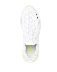 Sneakers basse di tela bianche di Karl Lagerfeld