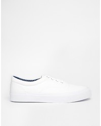 Sneakers basse di tela bianche di Asos