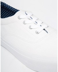 Sneakers basse di tela bianche di Asos