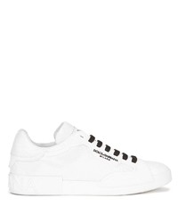 Sneakers basse di tela bianche di Dolce & Gabbana