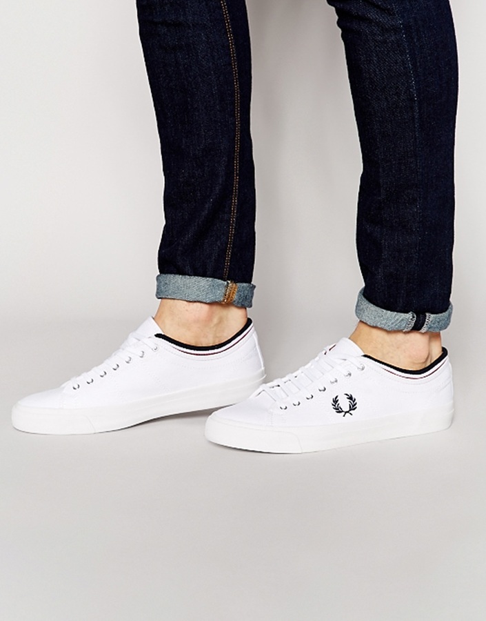 scarpe fred perry bianche
