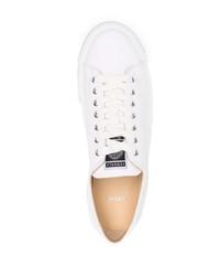 Sneakers basse di tela bianche di Versace