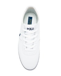 Sneakers basse di tela bianche di Polo Ralph Lauren