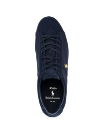 Sneakers basse di tela blu scuro di Polo Ralph Lauren