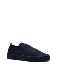 Sneakers basse di tela blu scuro di Car Shoe