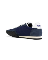 Sneakers basse di tela blu scuro di Kenzo