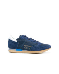 Sneakers basse di tela blu scuro di Philippe Model