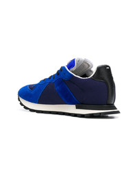 Sneakers basse di tela blu scuro di Maison Margiela