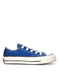 Sneakers basse di tela blu di Converse
