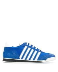 Sneakers basse di tela blu di DSQUARED2
