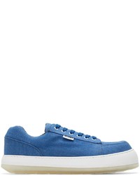 Sneakers basse di tela blu di Dunhill