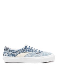 Sneakers basse di tela con stampa cachemire blu di Vans