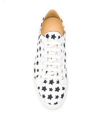 Sneakers basse di tela con stelle bianche e nere di Paul Smith