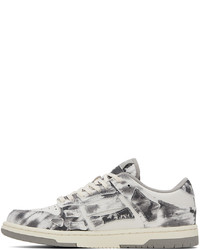 Sneakers basse di tela effetto tie-dye grigie di Amiri