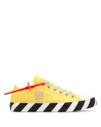 Sneakers basse di tela gialle di Off-White