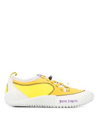 Sneakers basse di tela gialle di Palm Angels