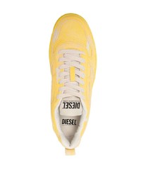 Sneakers basse di tela gialle di Diesel