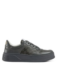 Sneakers basse di tela grigio scuro di Gucci