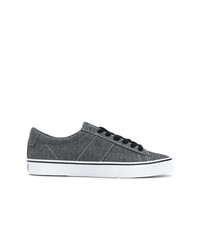 Sneakers basse di tela grigio scuro di Polo Ralph Lauren