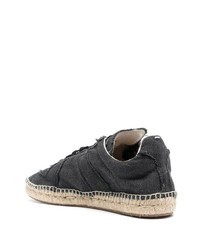 Sneakers basse di tela grigio scuro di Maison Margiela