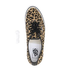 Sneakers basse di tela leopardate marrone chiaro di Vans