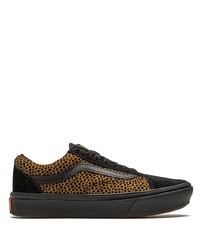 Sneakers basse di tela leopardate marroni di Vans