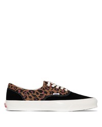 Sneakers basse di tela leopardate marroni di Vans