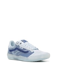Sneakers basse di tela mimetiche azzurre di Vans