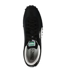 Sneakers basse di tela nere e argento di Puma