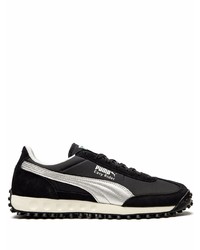 Sneakers basse di tela nere e argento di Puma