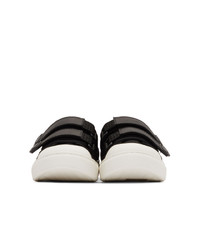 Sneakers basse di tela nere e bianche di Regulation Yohji Yamamoto