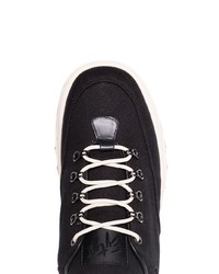 Sneakers basse di tela nere e bianche di Eytys