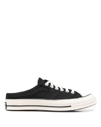 Sneakers basse di tela nere e bianche di Converse
