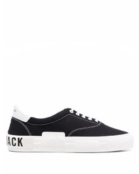 Sneakers basse di tela nere e bianche di Hide&Jack