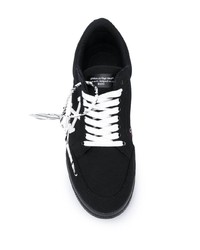 Sneakers basse di tela nere e bianche di Off-White