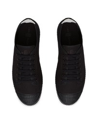 Sneakers basse di tela nere e bianche di Car Shoe