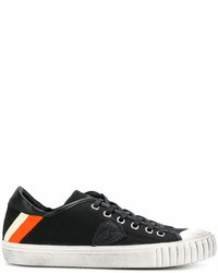 Sneakers basse di tela nere e bianche di Philippe Model