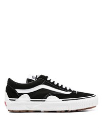 Sneakers basse di tela nere e bianche di Vans