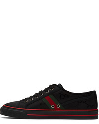 Sneakers basse di tela nere di Gucci