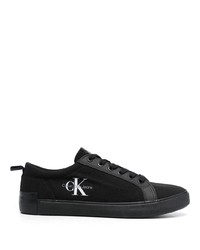 Sneakers basse di tela nere di Calvin Klein