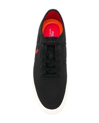 Sneakers basse di tela nere di Polo Ralph Lauren