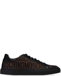 Sneakers basse di tela nere di Moschino