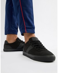 Sneakers basse di tela nere di Polo Ralph Lauren