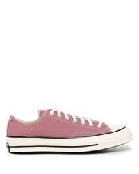 Sneakers basse di tela rosa di Converse